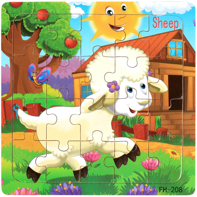 Montessori 3D Puzzle mit verschiedenen Motiven