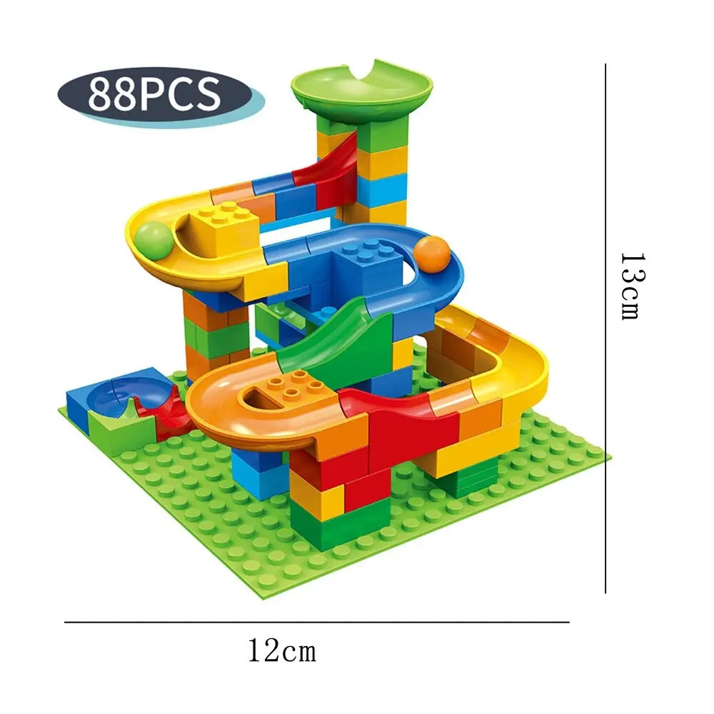 Baustein Kugelbahn / 88-Teile / Kompatibel mit Lego