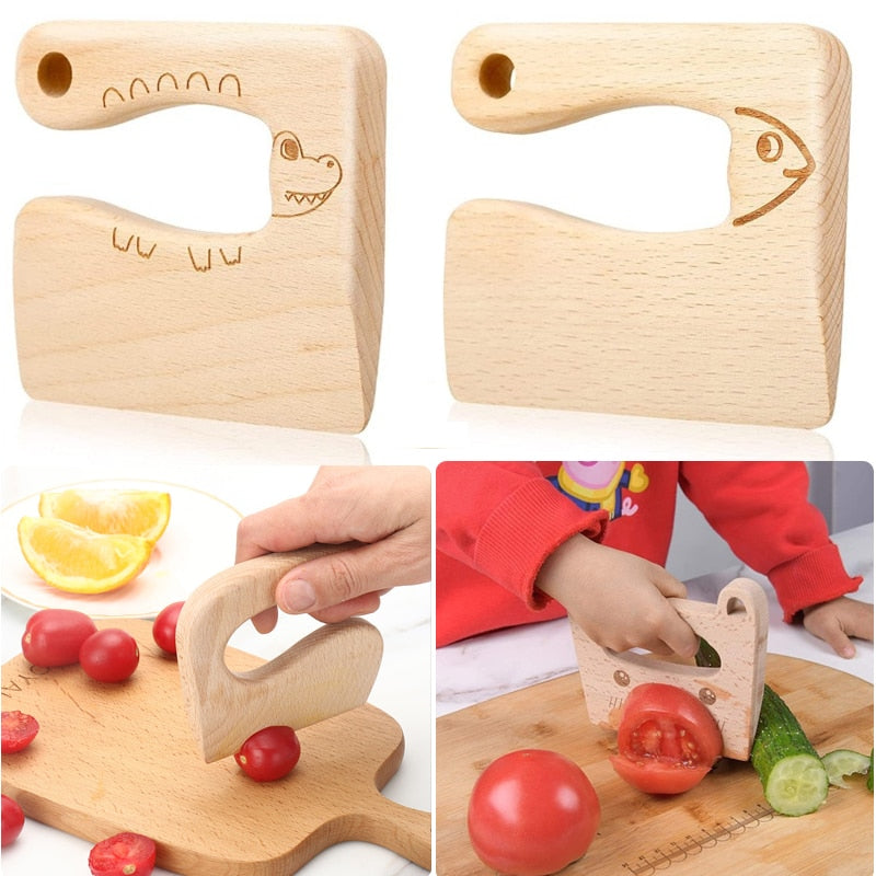 Kinder-Holzmesser | Küchenhelfer | Montessori